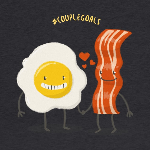 Egg and Bacon - Hashtag Couple Goals by i2studio